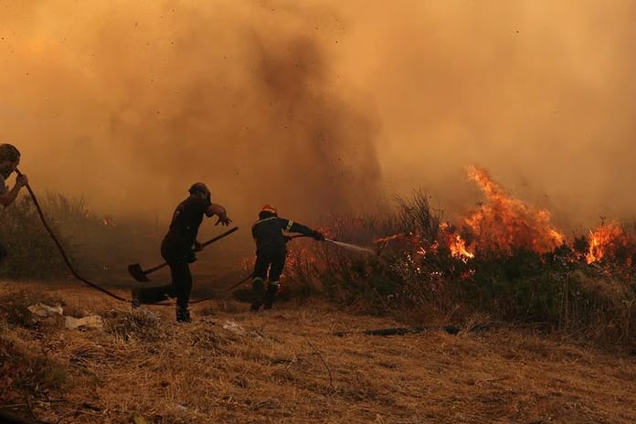 Yunanistan'ın orman yangınlarıyla mücadelesi sürüyor