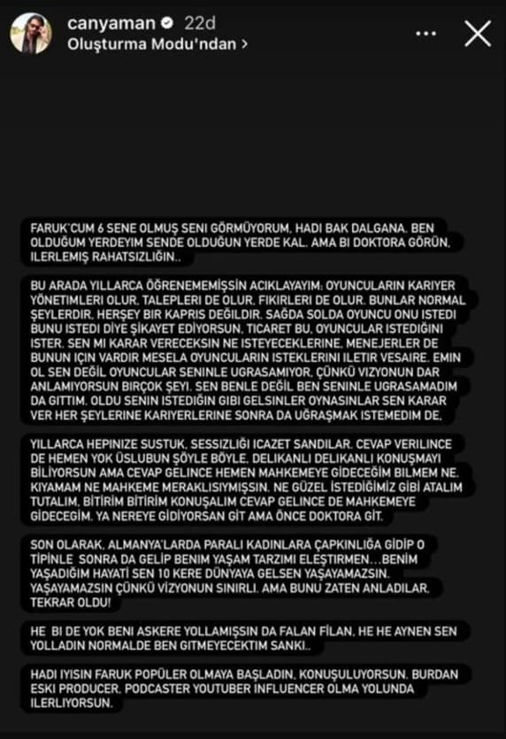 Can Yaman paylaşımı