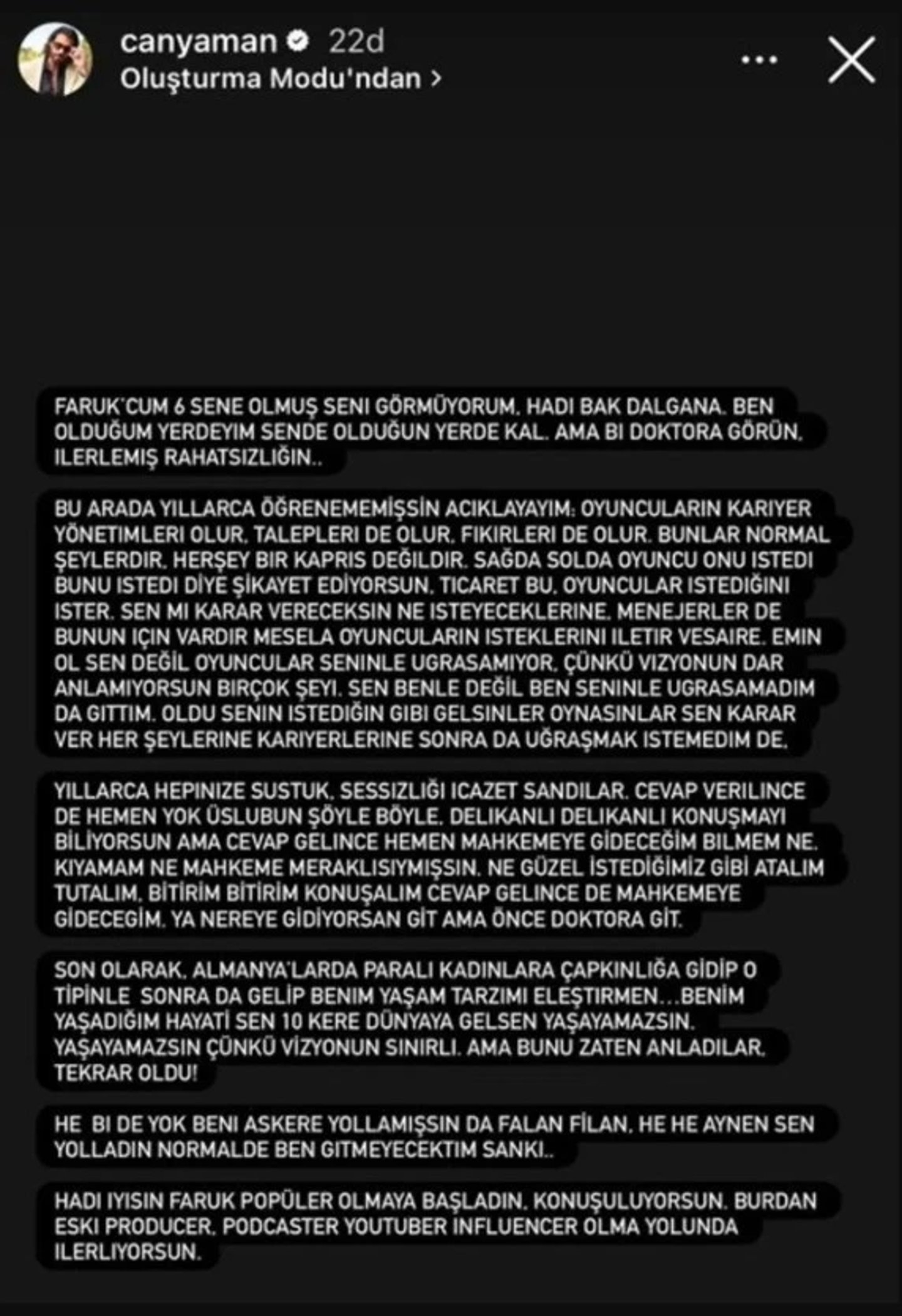 Can Yaman paylaşımı