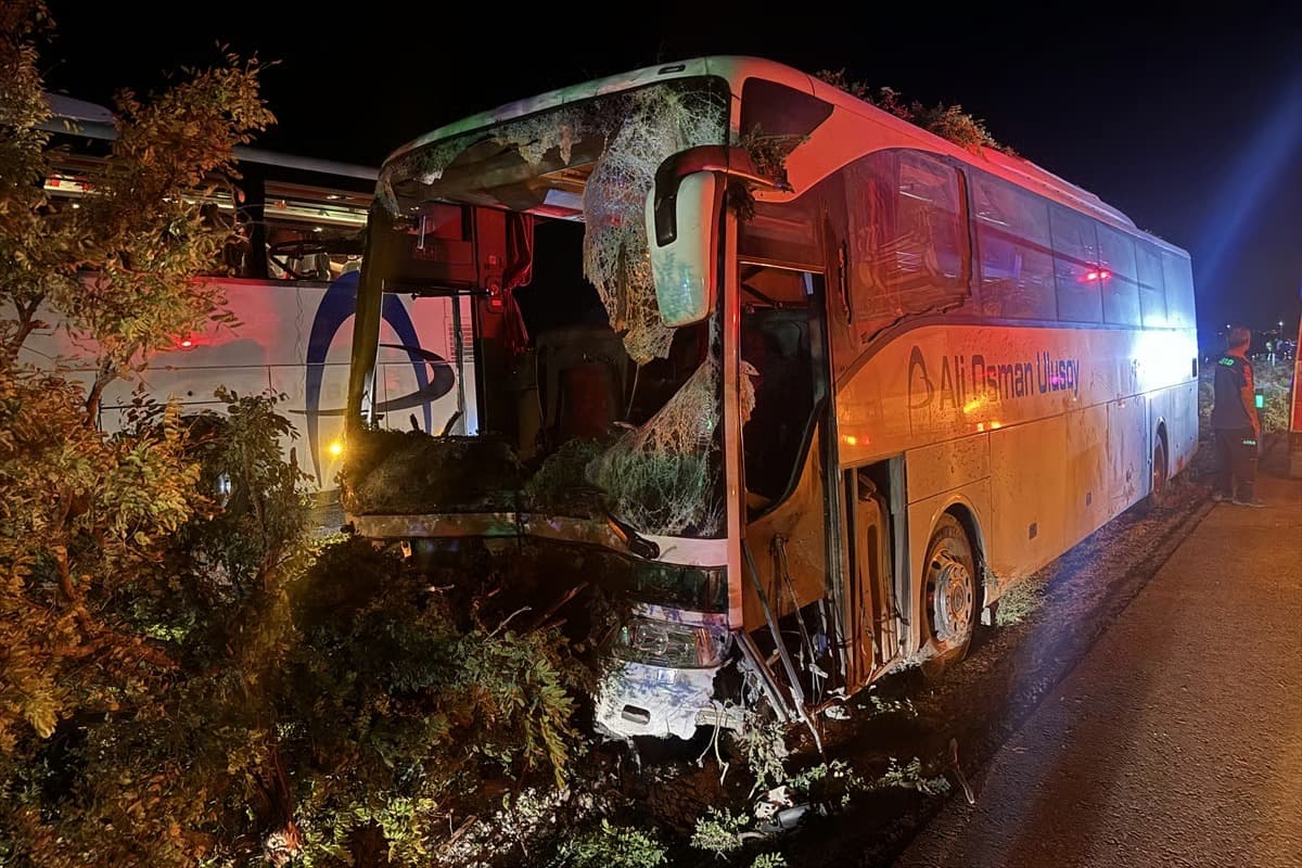 Kayseri'de otobüs kazası