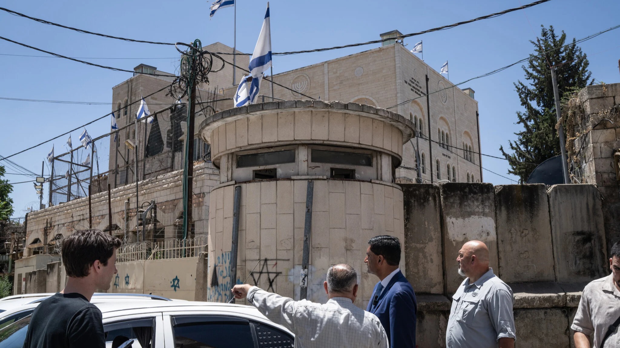 Armed Israeli Settlers Block and Intimidate US Congressman