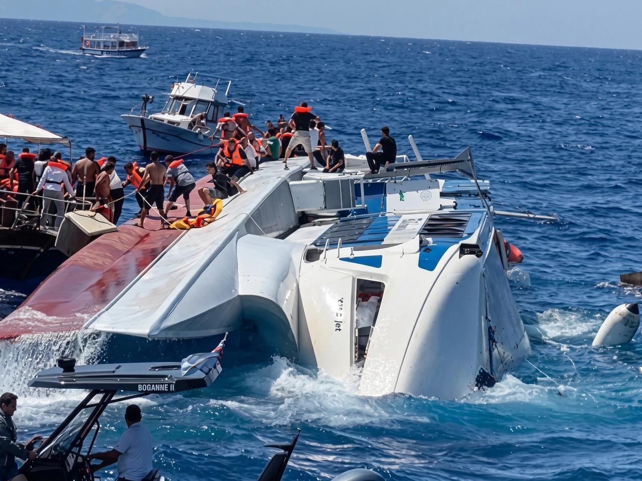 Girne'de batan gemiye ulaşıldı