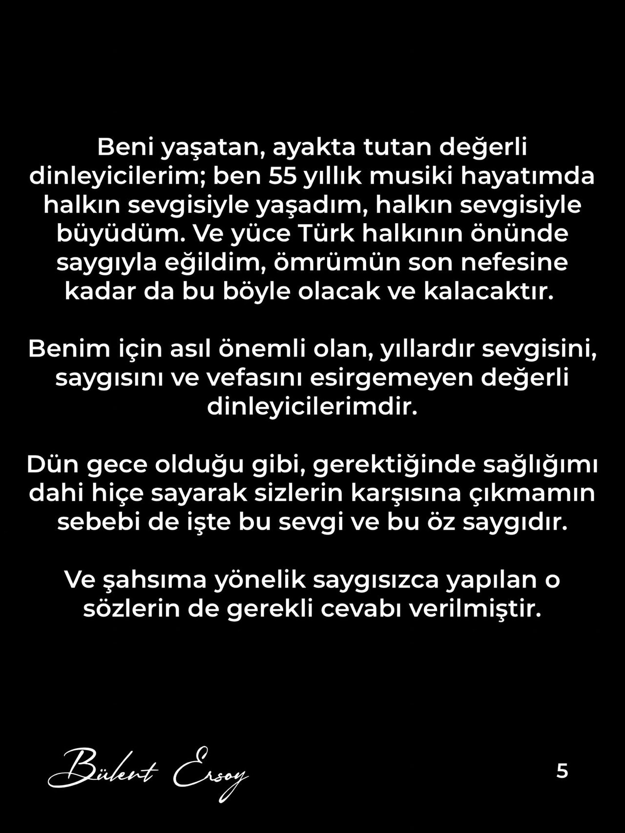 Bülent Ersoy sosyal medya açıklaması