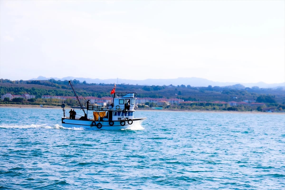 Sakarya'da balıkçıların palamut mesaisi görüntülendi