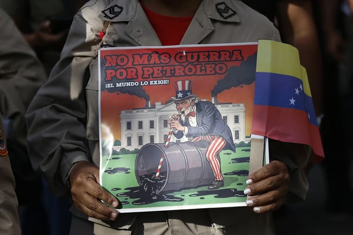 Venezuelalılar ABD'ye karşı sokakta