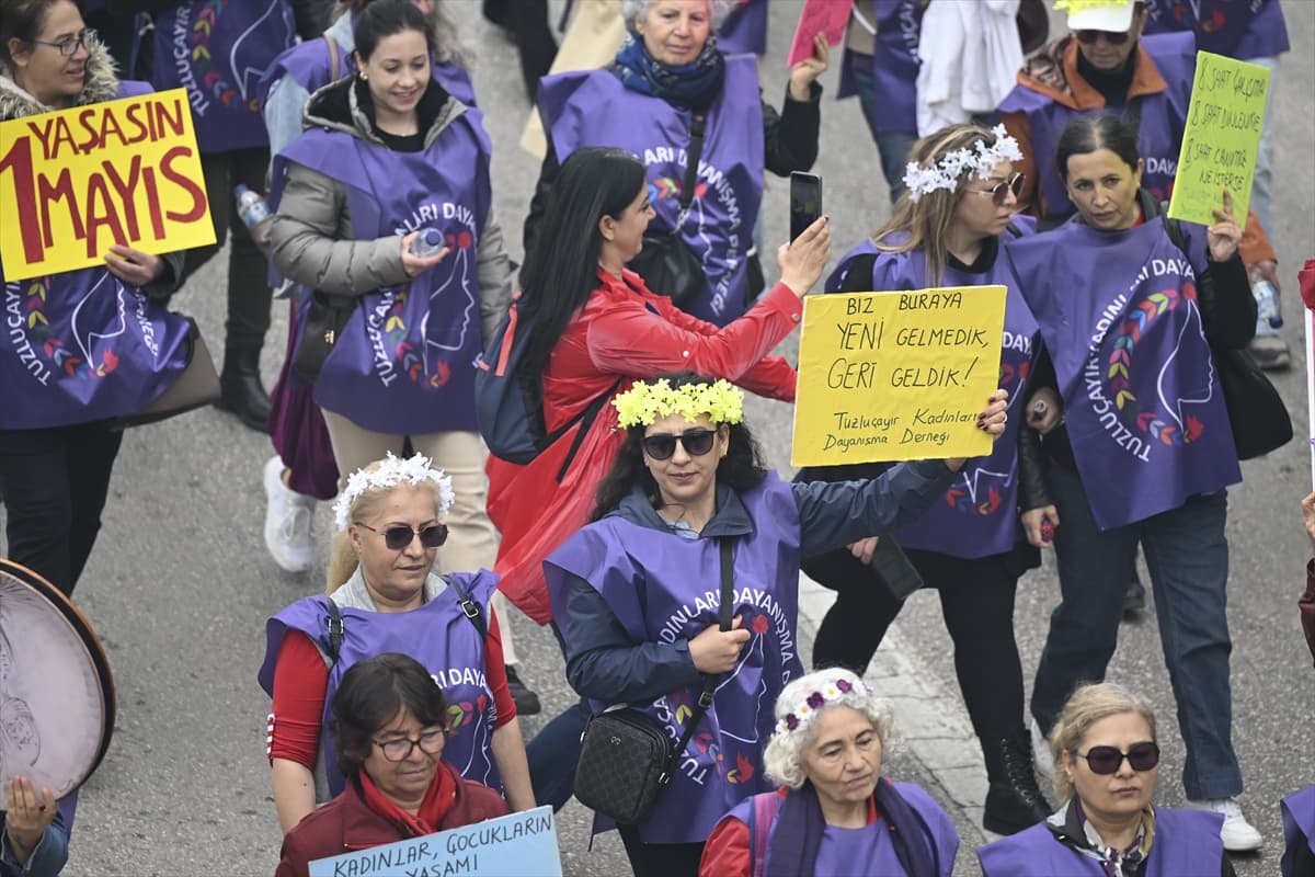 Başkentte 1 Mayıs böyle kutlandı! Doruk Madencilik işçileri de meydandaydı