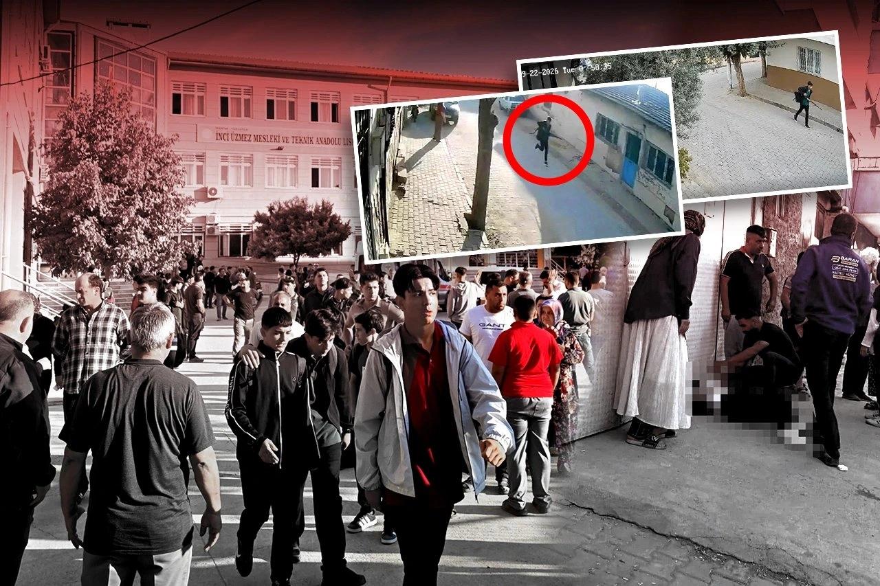 Manisa Turgutlu'da lisede silahlı saldırı! Korkunç görüntüler ortaya çıktı