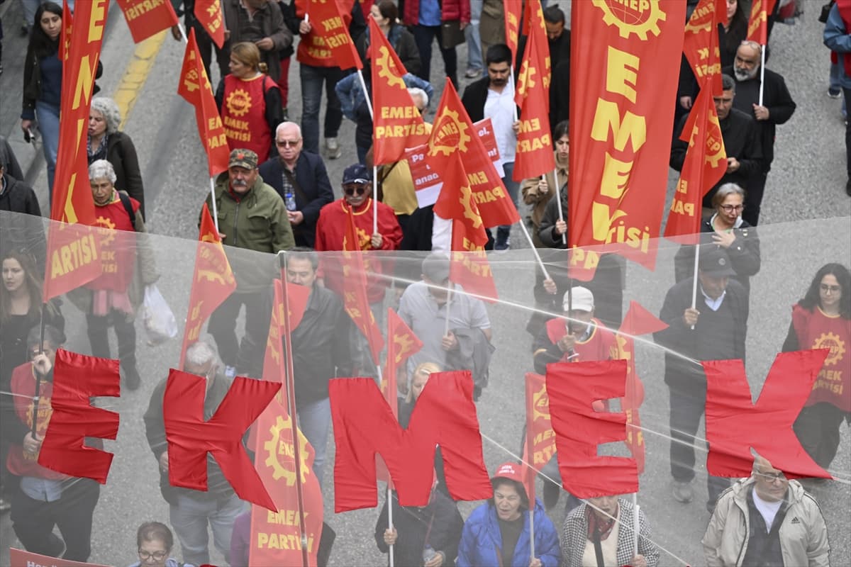 Başkentte 1 Mayıs böyle kutlandı! Doruk Madencilik işçileri de meydandaydı