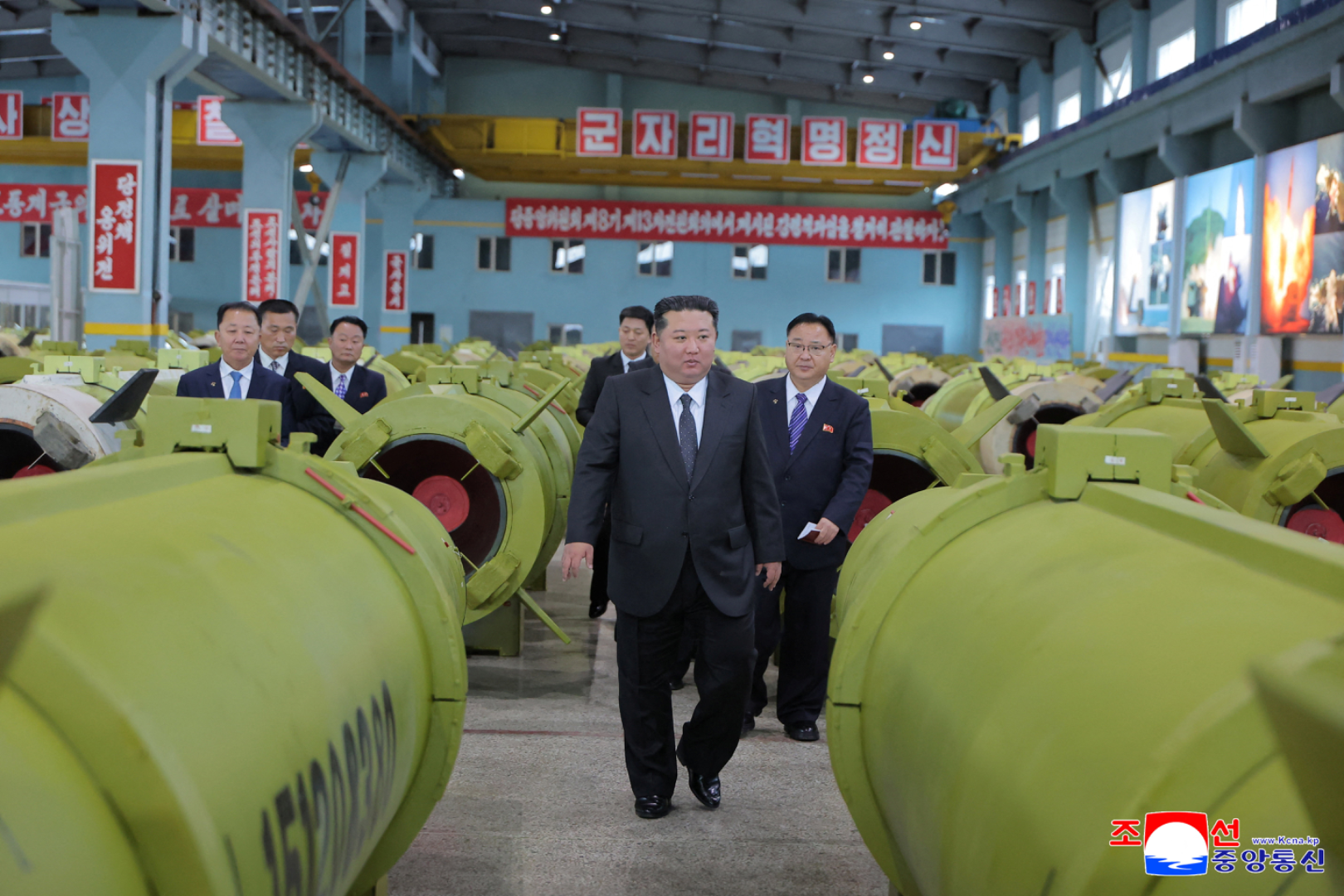 North Korean leader Kim Jong Un at a major munitions depot, Dec. 26, 2025 - Reuters