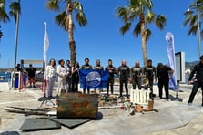 Bodrum'da deniz dibi temizliği: 250 kilogram atık çıkarıldı