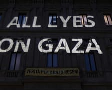 Yüzlerce insan Gazze için Milano'da toplandı