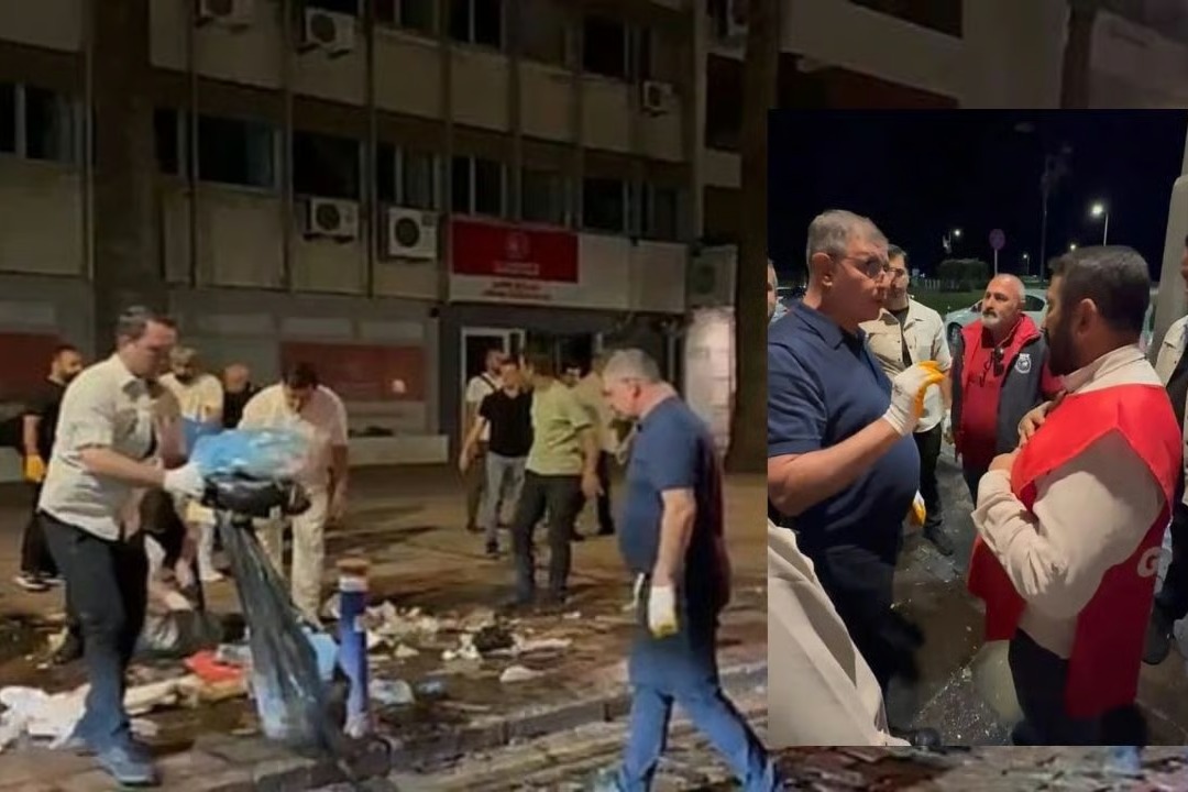 Başkan-işçi arasında çöp tartışması
