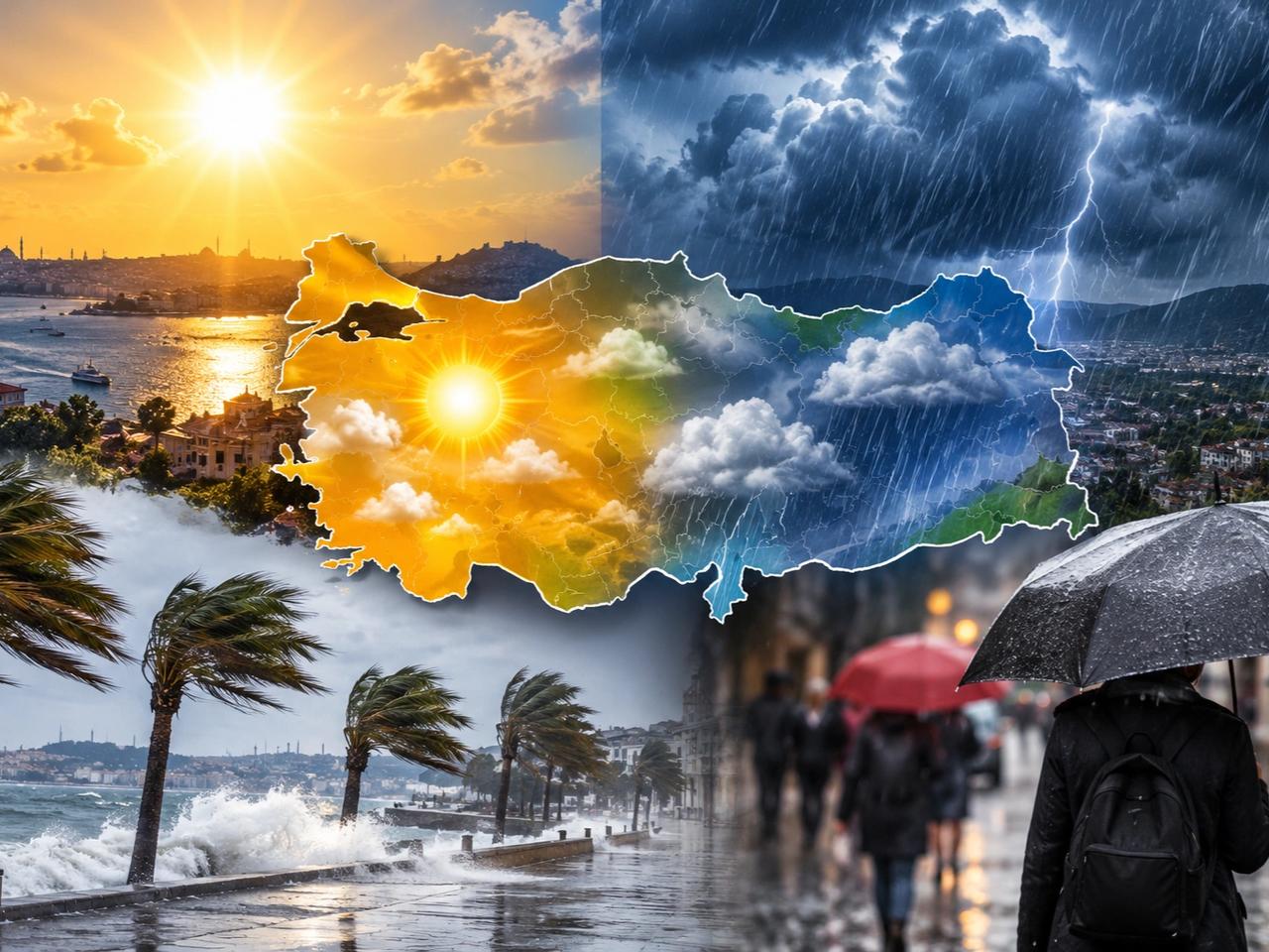 Meteoroloji'den saat saat gök gürültülü sağanak uyarısı!