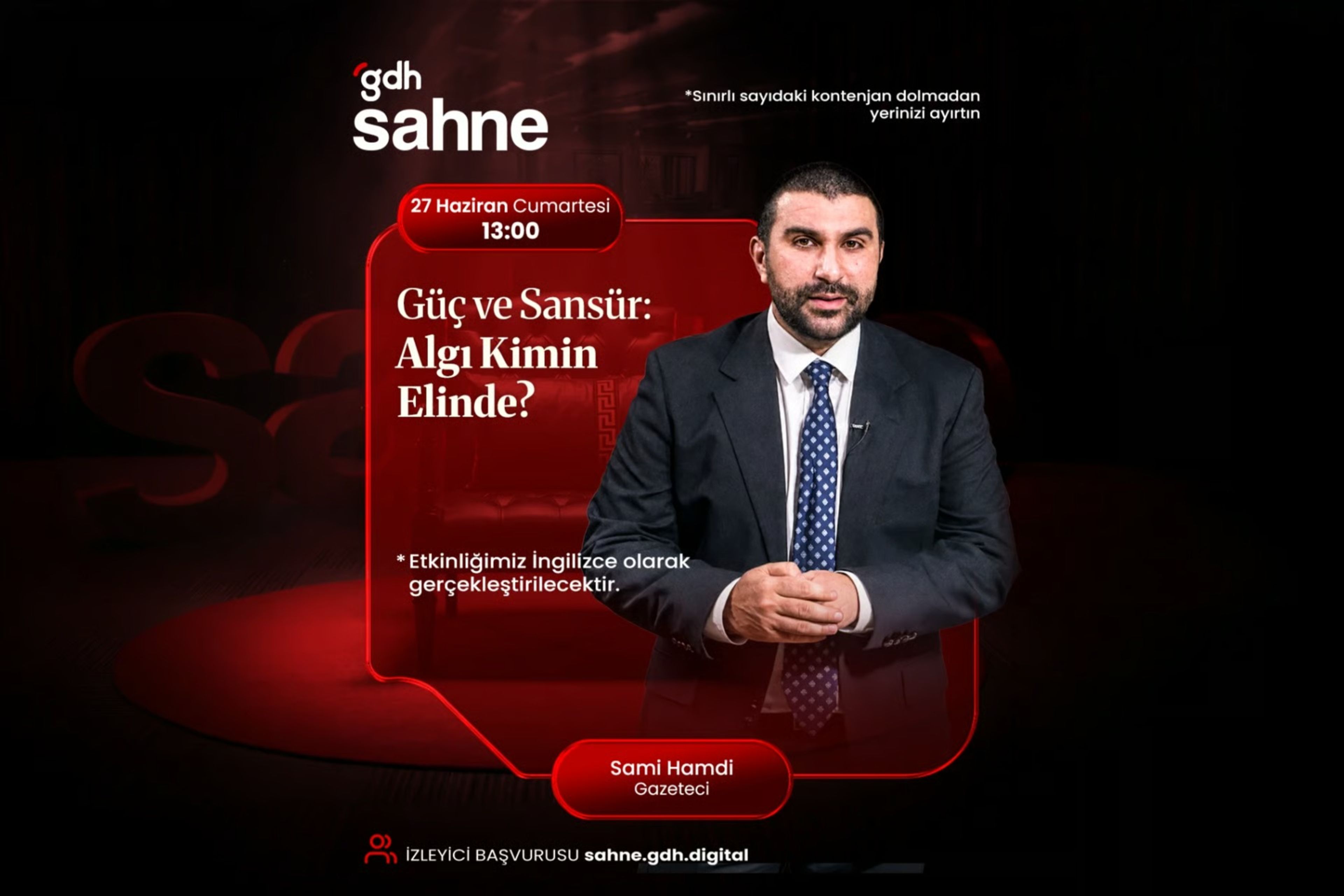 gdh Sahne’nin konuğu: Gazeteci Hami Sami