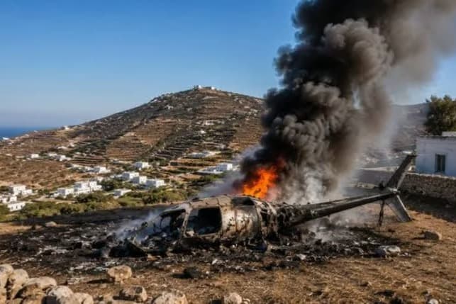 Yunanistan'da helikopter düştü: 3 ölü