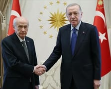 Cumhurbaşkanı Erdoğan ve MHP Lideri Bahçeli Beştepe'de bir araya geldi