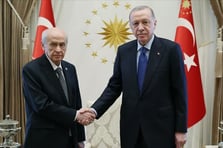 Cumhurbaşkanı Erdoğan ve MHP Lideri Bahçeli Beştepe'de bir araya geldi