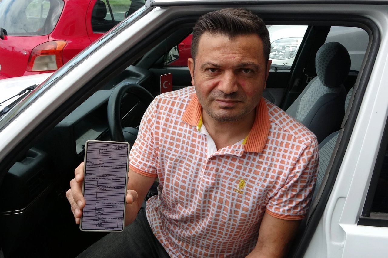Park halindeki otomobile 800 km uzaklıktan ceza!