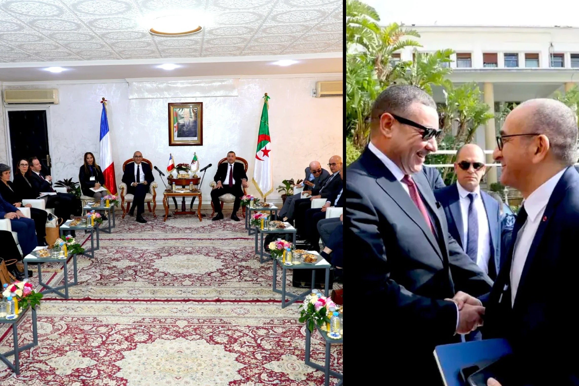 Algeria's Interior Minister Said Sayoud - French Interior Minister Laurent Nunez