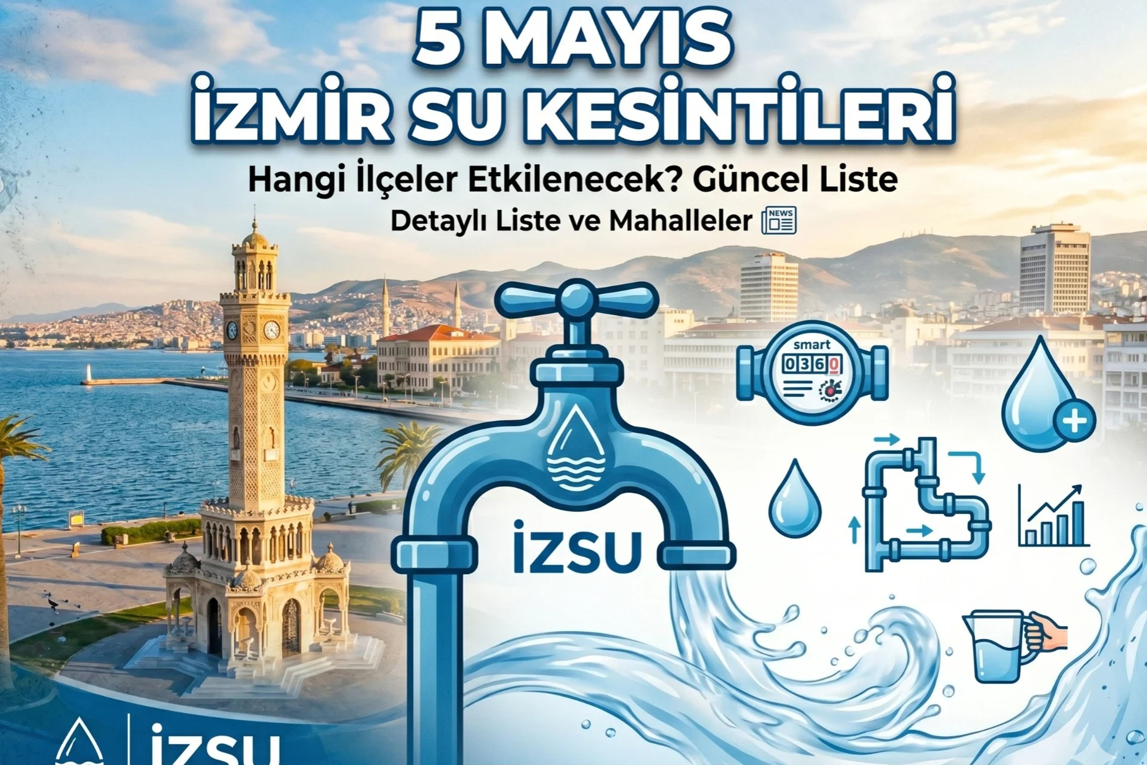 İZSU kesintiler listesi | İzmir'de su kesintisi var mı, nerelerde, ne zaman düzelecek?