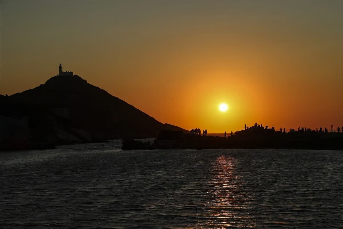 Knidos Antik Kenti'nde gün batımı bir başka