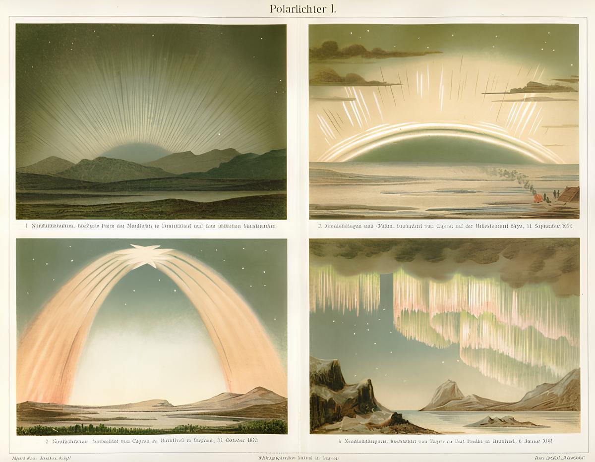 Renkli dört taş baskı, Meyers Konversations-Lexion, 6. baskı, 16. cilt (1908)