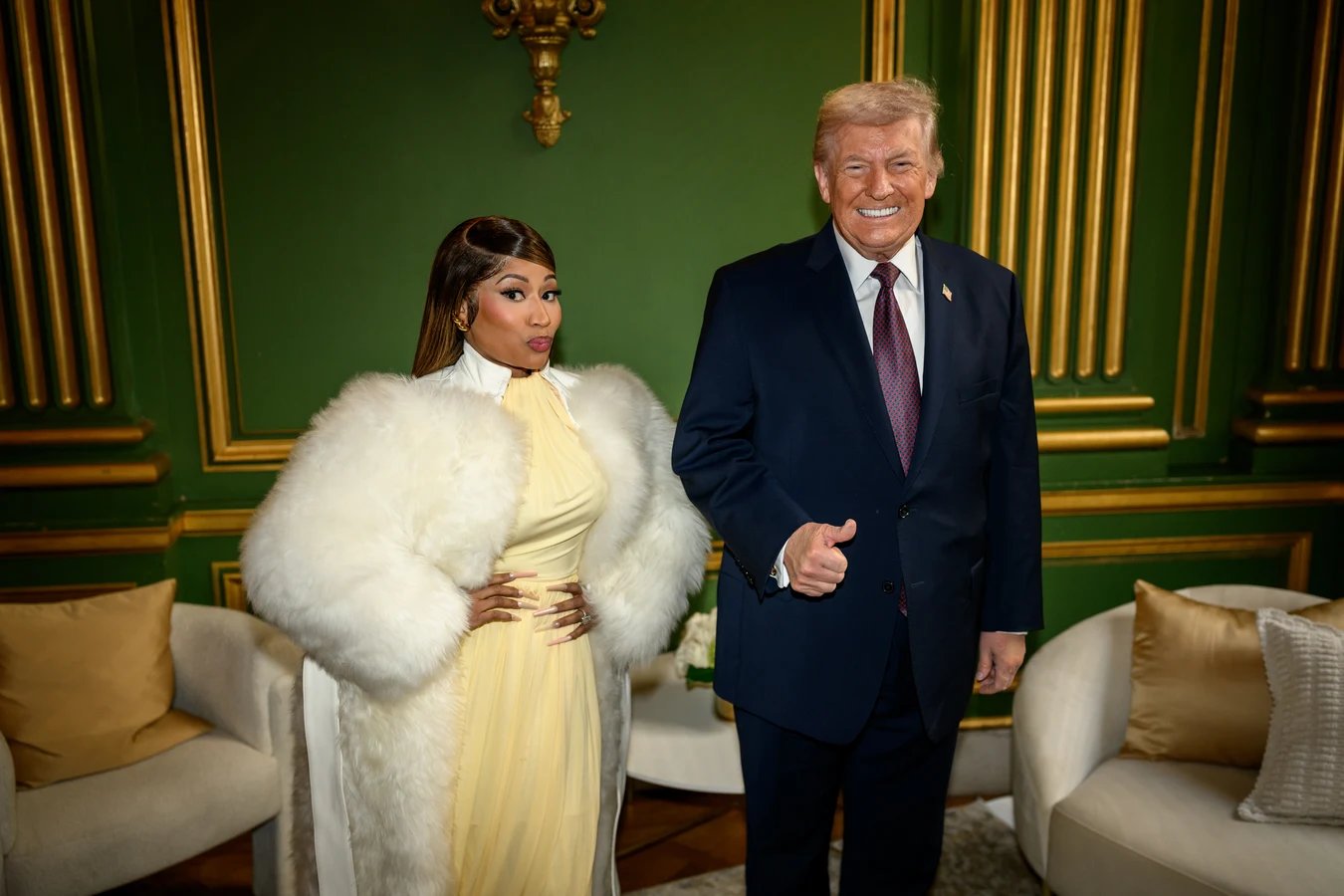 President Donald Trump with Nicki Minaj at the Trump Accounts Summit in Washington, Jan. 28, 2026 - Daniel Torok / The White House (public domain)