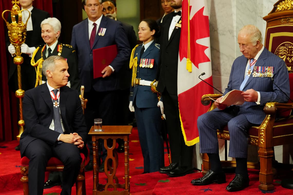 Kanada Başbakanı Mike Carney ile Kral Charles'ın sosyal medyada tartışma yaratan görüntüsü - Getty Images