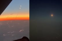 İsrail'in İran'ı vurduğu anlar yolcu uçağının kokpitinden görüntülendi