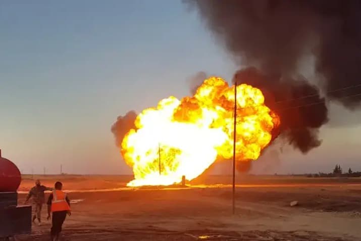 Suriye’de doğal gaz boru hattında patlama