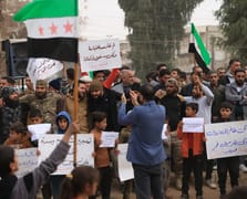 Suriye'de halk terör örgütü YPG'ye karşı sokağa çıktı