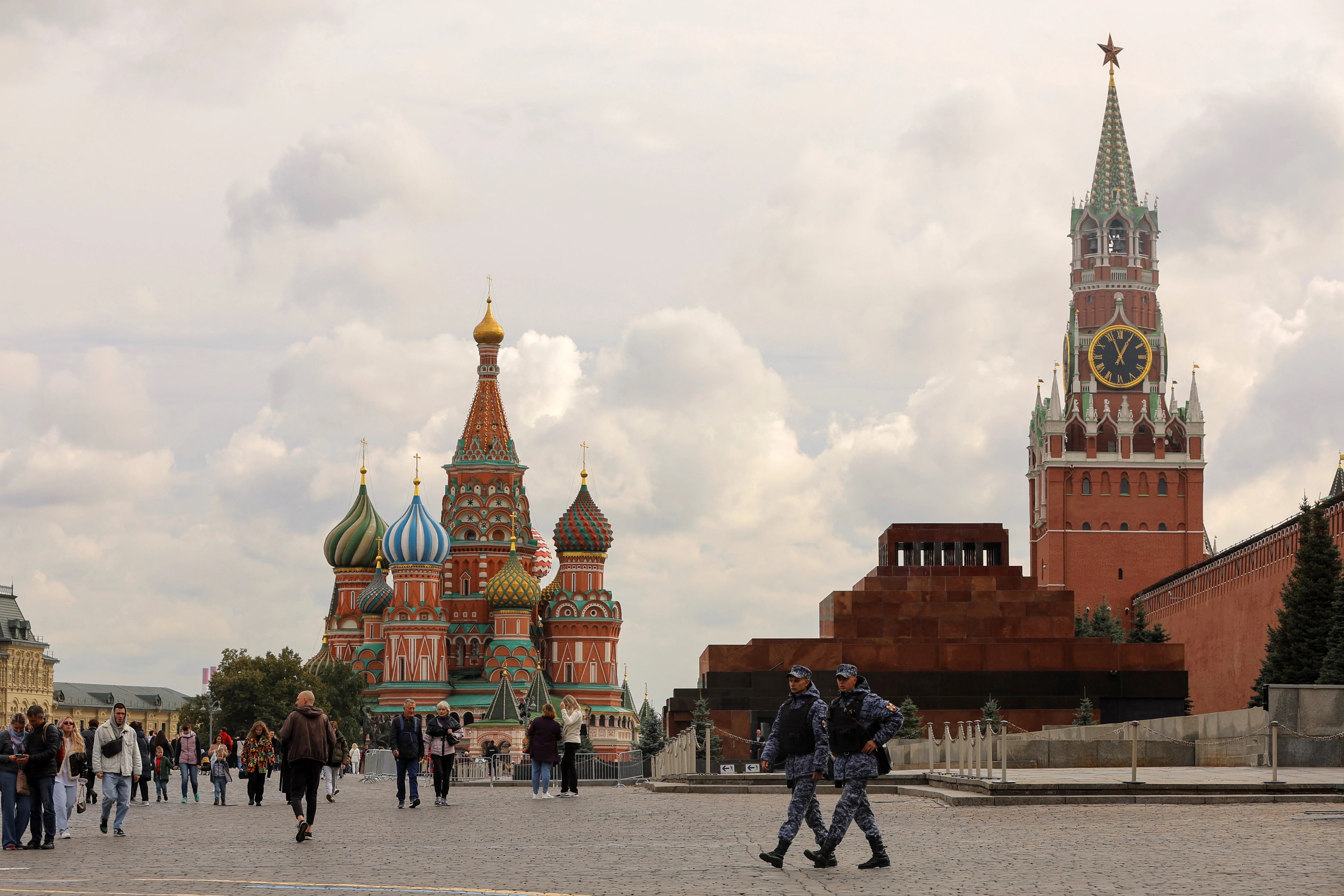 The Red Square near Kremlin's Spasskaya Tower in Moscow, September 21, 2022 - Reuters