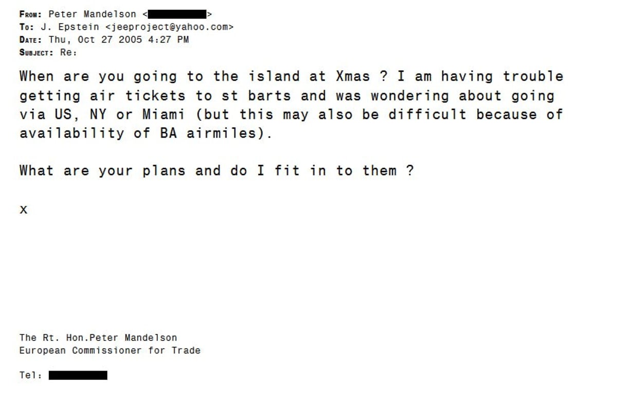 Mandelson ile Epstein arasında geçen yazışmalar - Reuters
