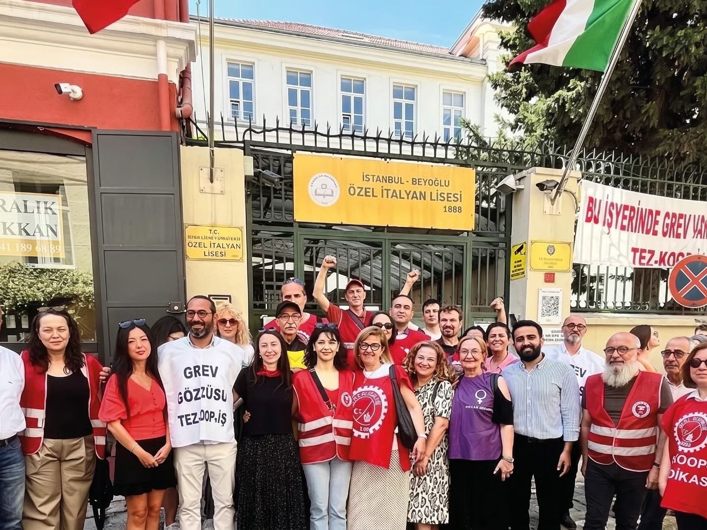 Özel İtalyan Lisesinde 123 günlük öğretmen grevi zaferle sonuçlandı