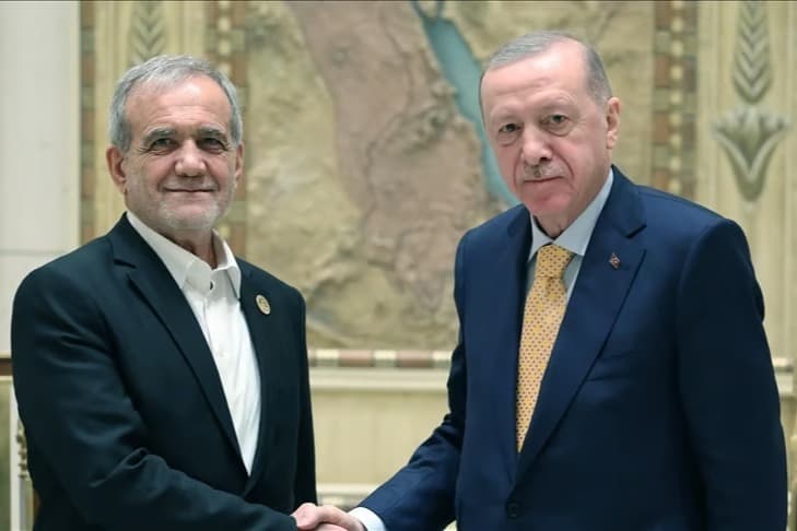 Cumhurbaşkanı Erdoğan ile Pezeşkiyan görüştü