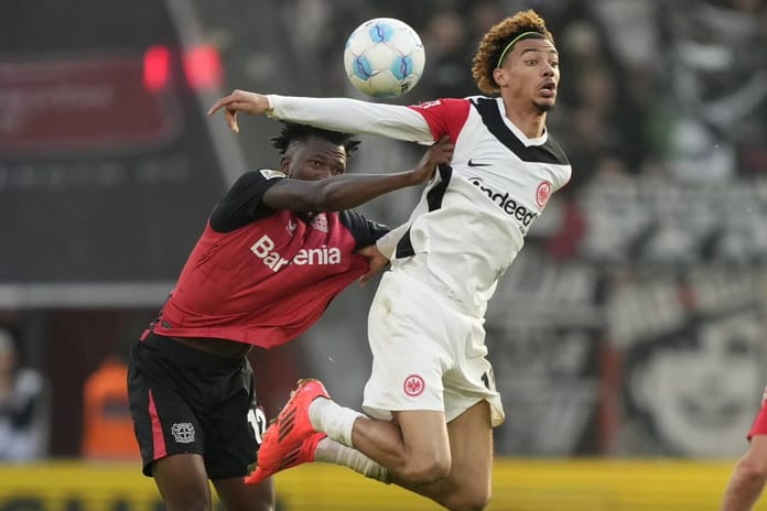 Galatasaray'ın Şampiyonlar Ligi rakibi Frankfurt, 9 kişilik Leverkusen'e mağlup oldu