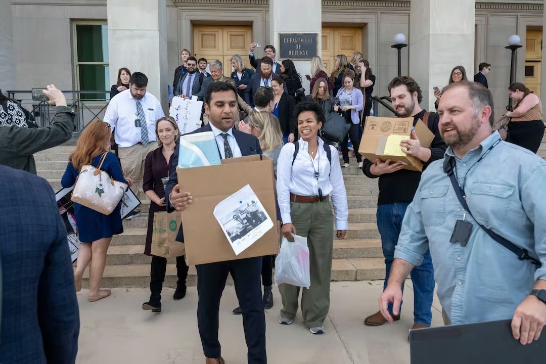 Pentagon'da medya protestosu