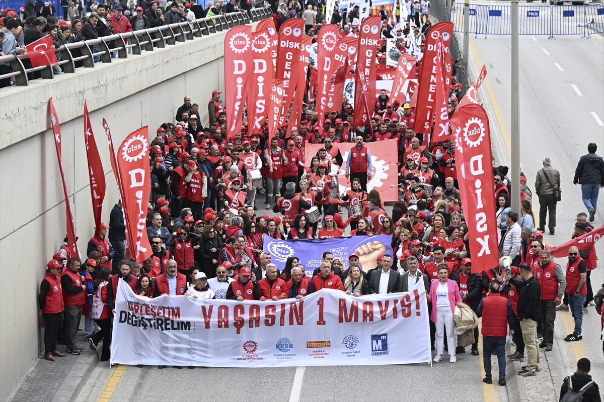 Başkentte 1 Mayıs böyle kutlandı! Doruk Madencilik işçileri de meydandaydı