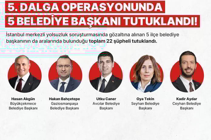 İstanbul'da yolsuzluk soruşturmalarında 22 şüpheli tutuklandı