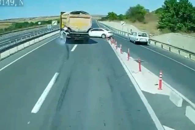 Tekirdağ'da tır şoförünün dikkati faciayı önledi