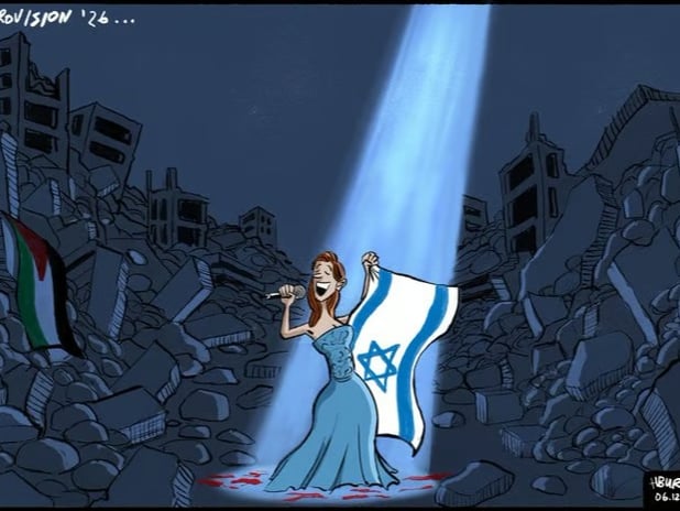 İrlandalı karikatürist: İsrail sadece Eurovision'dan değil her yerden men edilmeli