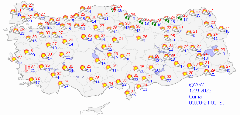 Ülke genelinde hava durumu: Sıcaklık düşüyor, yağış başlıyor