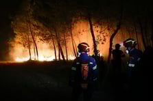 Atina'ya 60 kilometre uzaklıkta orman yangını çıktı