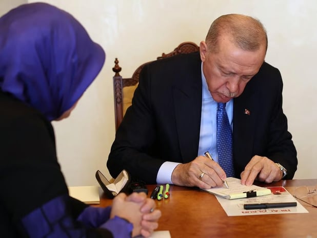 Cumhurbaşkanı Erdoğan Gazze'ye kurban bağışında bulundu