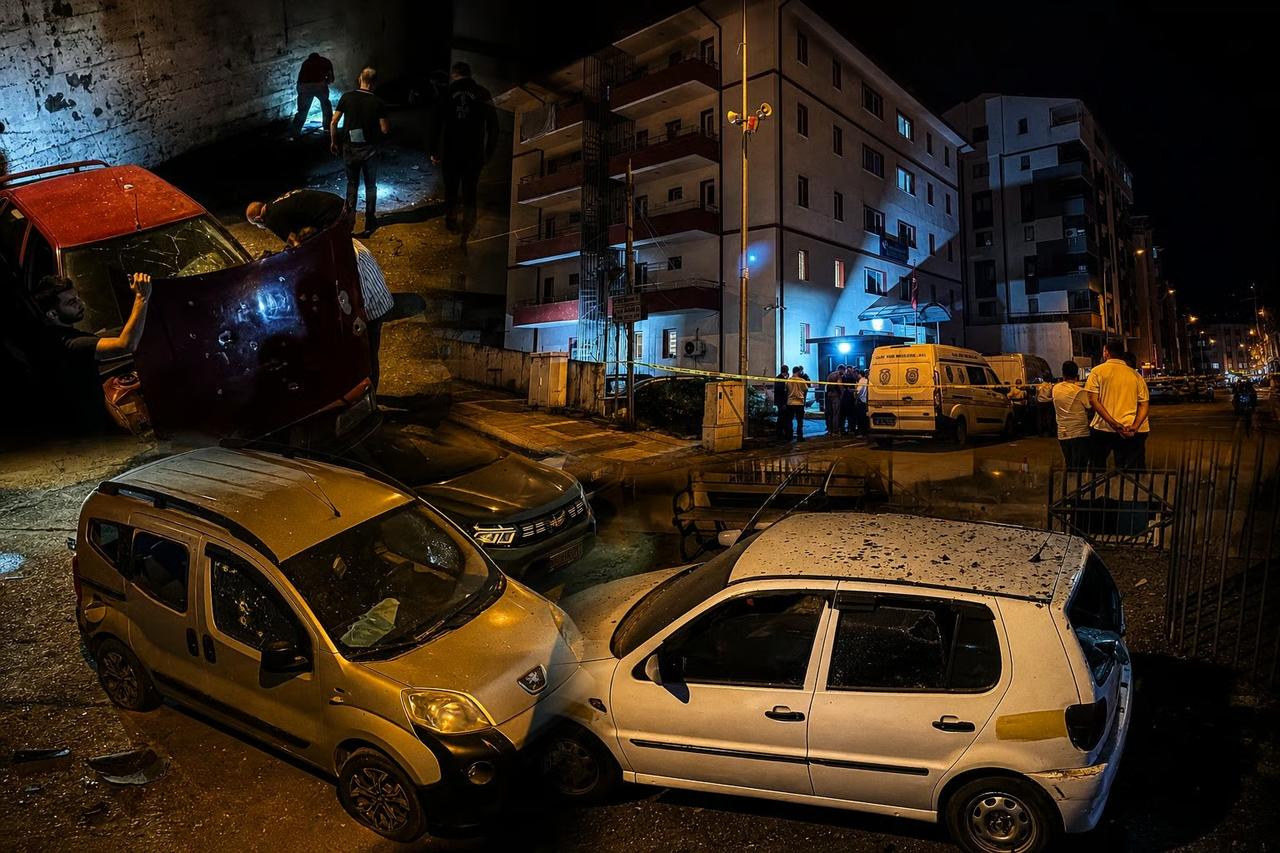 Trabzon'da emniyet binasının yanına İHA düştü
