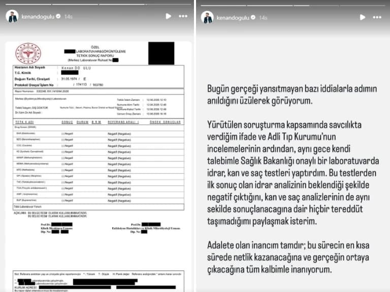 Kenan Doğulu uyuşturucu açıklaması