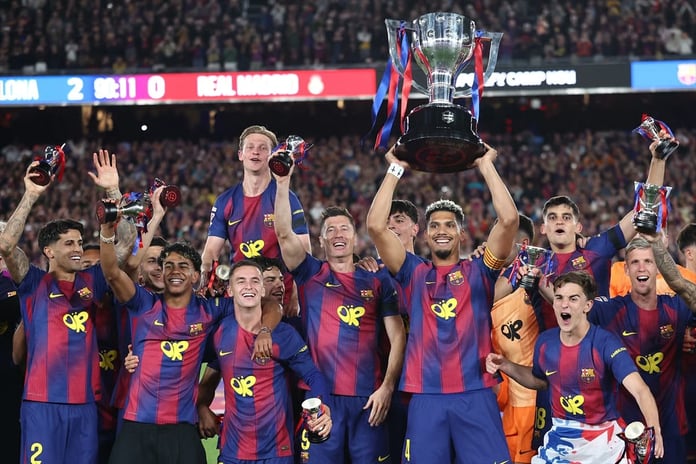 Barcelona El Clasico zaferiyle şampiyonluğunu ilan etti