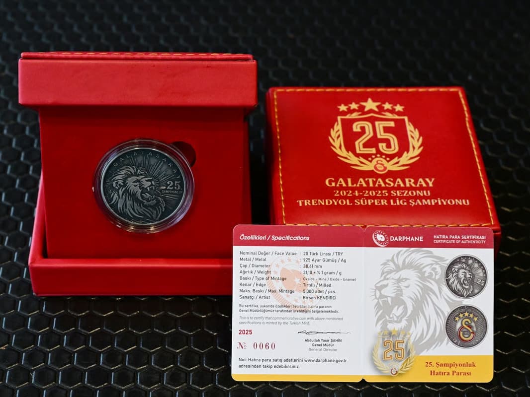 Galatasaray'ın 25. şampiyonluğuna özel hatıra para