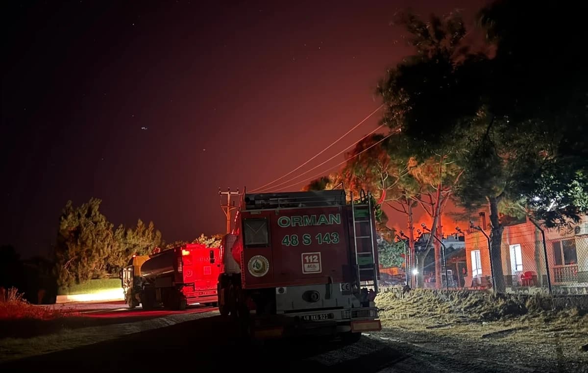 Milas'ta orman yangını kabusu: Bin 120 kişi tahliye edildi, havadan ve karadan seferberlik sürüyor
