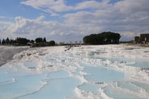 Pamukkale'yi, Kurban Bayramı'nda 53 binden fazla turist ziyaret etti